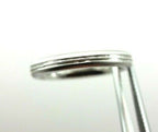 14k white gold wedding band size 4.25 ring 3mm polished lines satin edges women