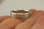sterling silver 935 argentium men's wedding band 6mm satin size 10.5 ring NEW