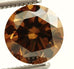 GIA Diamond 1.28 carat round brilliant Natural Fancy Dark Orangy Brown Even VS2