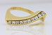 Michael Angelo Designs 18k yellow gold ring 0.22ctw round diamond size 5.5 NEW