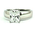 PLATINUM 2.30 CT CZ CLEAR RADIANT CUT SOLITAIRE ENGAGEMENT RING WIDE BAND ESTATE