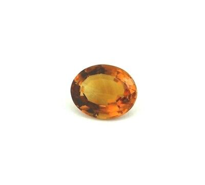 Loose Oval Faceted 7.58 ct Golden Orange Citrine Quartz 14.5x11.9x7.5mm estate