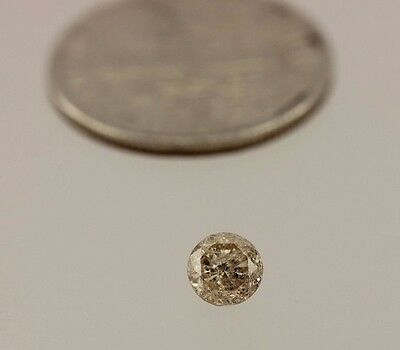 0.36 carat diamond round brilliant cut natural loose 4.3mm Light Brown I3 estate
