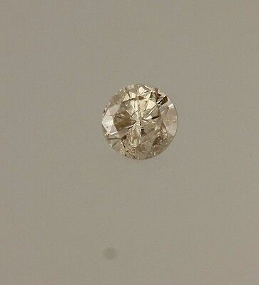 0.33 ct round brilliant cut diamond Light Brown 4.4mm estate vintage
