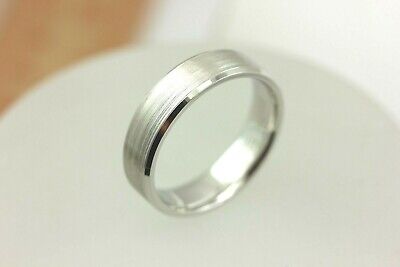 sterling silver 935 argentium men's wedding band 6mm satin size 10.5 ring NEW