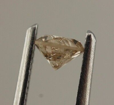 0.33 carat Diamond Loose Round Brilliant 4.2mm Light Brown Natural I2 estate
