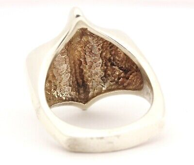 Sterling silver ring size 7.5 band estate vintage 11.43g modernist