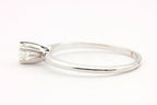 14k white gold .29ct round diamond ring solitaire band engagement estate sz 9.5