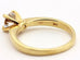 14k yellow gold 6mm round CZ cubic zirconia solitaire engagement ring 3.4g