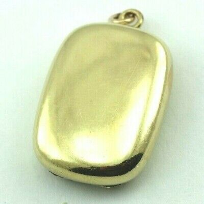 GOLD PLATED LOCKET PENDANT CHARM DETAILED WHITE GOLD FLORAL VICTORIAN ESTATE