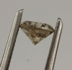 0.33 carat round brilliant cut diamond 4.2mm loose natural Light Brown I2 estate
