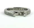 PLATINUM 1/2 CTW ROUND DIAMOND ETERNITY CATHEDRAL ENGAGEMENT RING SEMI MOUNT NEW