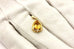 14k yellow gold 1.49 ct pear citrine diamond solitaire pendant for necklace 2.4g
