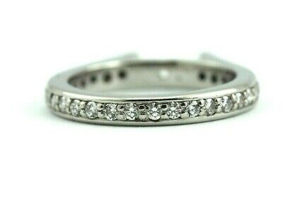 PLATINUM 1/2 CTW ROUND DIAMOND ETERNITY CATHEDRAL ENGAGEMENT RING SEMI MOUNT NEW