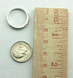 14K WHITE GOLD .50 CTW DIAMOND ANNIVERSARY WEDDING BAND RING ESTATE VINTAGE