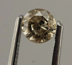 Round brilliant cut 0.37 carat loose diamond 4.3mm natural Light Brown I2 estate