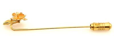 Vintage KREMENTZ STICK PIN Rose Flower Estate gold plated