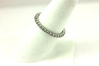 Platinum .49ctw round diamond wedding band 2mm eternity ring size 7.5 estate