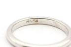 14k white gold wedding band ring size 6.25 plain polished 2.5mm NEW 2.71 grams