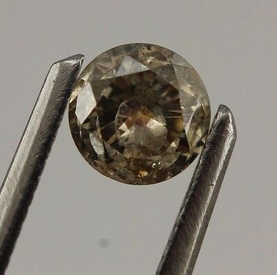 0.33 carat round brilliant cut diamond 4.2mm loose natural Light Brown I2 estate