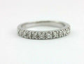 14K WHITE GOLD .50 CTW DIAMOND ANNIVERSARY WEDDING BAND RING ESTATE VINTAGE