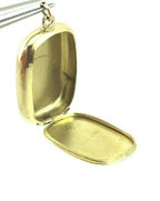 GOLD PLATED LOCKET PENDANT CHARM DETAILED WHITE GOLD FLORAL VICTORIAN ESTATE