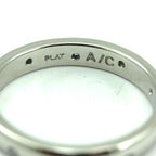 Platinum 0.10ctw round diamond zig zag wedding band ring size 6.75 NEW