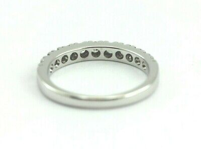 14K WHITE GOLD .50 CTW DIAMOND ANNIVERSARY WEDDING BAND RING ESTATE VINTAGE