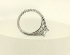 GIA 1.00ct radiant diamond E VS2 platinum split band engagement ring 1.58ctw NEW