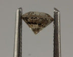 Round brilliant cut 0.37 carat loose diamond 4.3mm natural Light Brown I2 estate