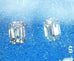 GIA diamond emerald cut matched pair 1.61ctw E F VS2 5.8x4.3mm natural new