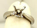 Platinum 6.5-7 mm round cathedral engagement ring solitaire setting size 3.25