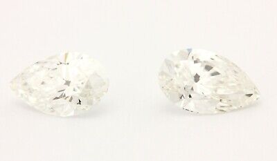 GIA matched diamonds pear 1.04ctw HI VVS1 VS2 6.89x4.40x2.98mm 6.81x4.37x2.95mm