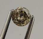 0.33 carat round brilliant cut diamond 4.2mm loose natural Light Brown I2 estate