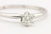 14k white gold .29ct round diamond ring solitaire band engagement estate sz 9.5