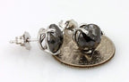 14k white gold 3.52 ctw dark brown diamond rose cut stud earrings butterfly new