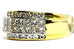 18K YELLOW GOLD 1.93 CTW PRINCESS ROUND DIAMOND WEDDING BAND RING SZ 6.5 ESTATE