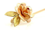 Vintage KREMENTZ STICK PIN Rose Flower Estate gold plated
