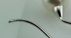 14k white gold dangle hook earrings round white freshwater cultured pearls new