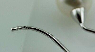 14k white gold dangle hook earrings round white freshwater cultured pearls new