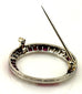 Platinum 2ctw ruby diamond circle pendant brooch estate vintage 14k Art Deco