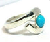 925 sterling silver 7mm round blue turquoise bypass twist ring size 9 band 7.7g