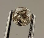0.33 ct round brilliant cut diamond Light Brown 4.4mm estate vintage
