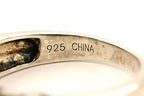 925 STERLING SILVER 3 STONE CZ 5 MM PRINCESS ENGAGEMENT RING SZ 5 WEDDING ESTATE
