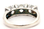 925 STERLING SILVER 3 STONE CZ 5 MM PRINCESS ENGAGEMENT RING SZ 5 WEDDING ESTATE