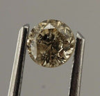 Round brilliant cut 0.37 carat loose diamond 4.3mm natural Light Brown I2 estate
