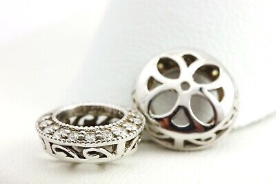 14k white gold 1ct 6-6.5mm center round diamond stud jackets scroll engraved NEW