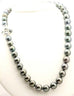 14k white gold 20 inch Tahitian cultured pearl saltwater necklace strand