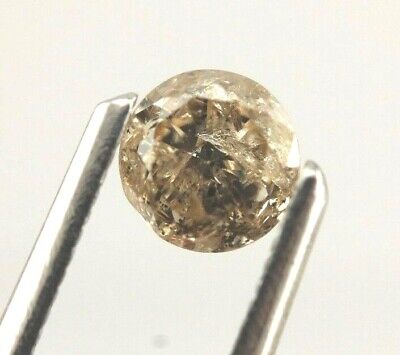 0.36 carat diamond round brilliant cut natural loose 4.3mm Light Brown I3 estate