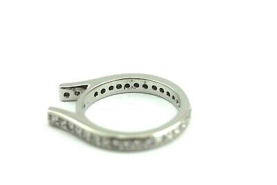 PLATINUM 1/2 CTW ROUND DIAMOND ETERNITY CATHEDRAL ENGAGEMENT RING SEMI MOUNT NEW